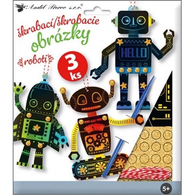 Anděl Sada škrabacích obrázků s doplňky roboti