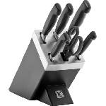 ZWILLING Самонаточващо се блокче с 5 ножа и ножица Four Star черно (35145-007-0)