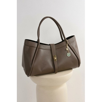 PECA del SOL TAUPE kožená SOFT TOTE BAG kabelka