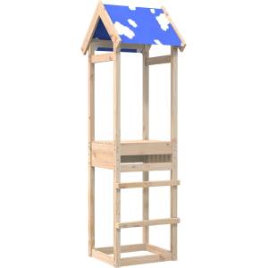 vidaXL Игрална кула Кафяво Масивна борова дървесина (3417169)
