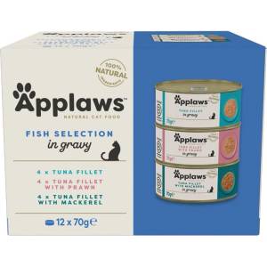 Applaws Fish Selection Консерва за котки, избор на риба в сос 12 x 70 г