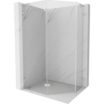 Mexen Lunar L петостенна лява душ кабина с отваряне 90 x 80 см, прозрачна, (831L-090L-080P-97-00-L)