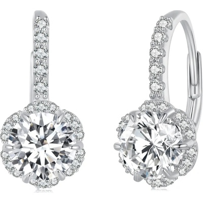 Olivie strieborné náušnice 1ct MOISSANITE 9181