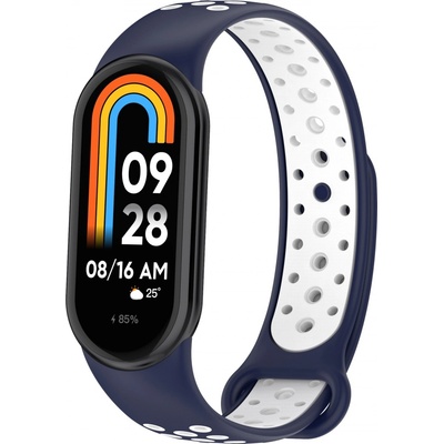 Xiaomi Mi Smart Band 8/9/10 náhradní náramek - Sportovní prodyšný perforovaný Modro bílá MBSCZ-SPP806 – Zboží Živě