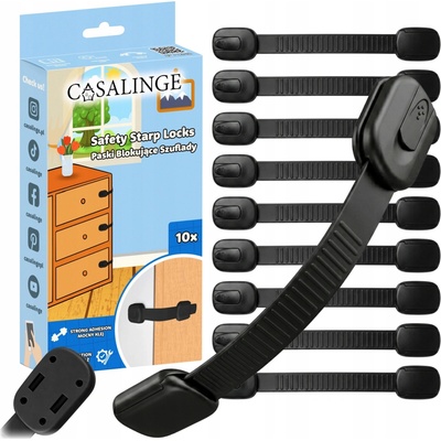 Casalinge Zabezpečení do skříněk černé 10 ks
