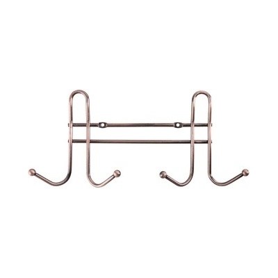 Vešiak 4 háčik kúpeľňový 28,6x12,8 cm, oceľ bronz