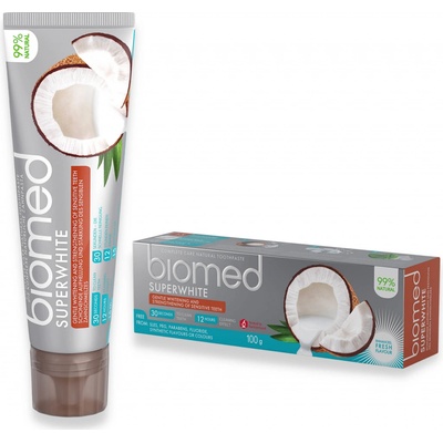 Biomed SUPERWHITE s přírodním kokosovým olejem 100 g