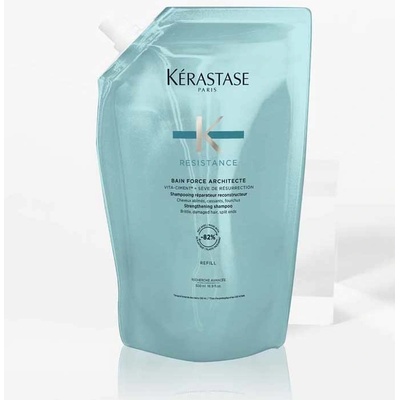 Kérastase Bain Force Architecte Refill Pouch šampónový kúpeľ s posiľňujúcimi účinkami (náplň) 500 ml