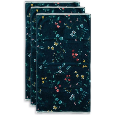 PIP Studio Osuška PIP Les Fleurs tmavomodrá 70 x 140 cm