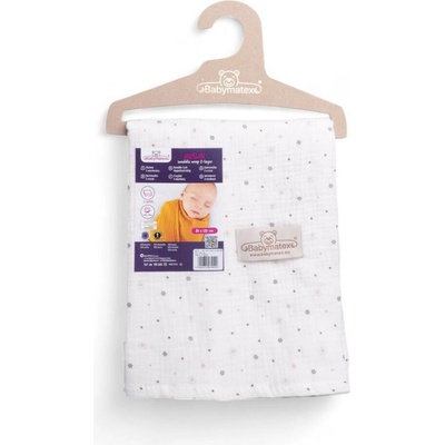 BABYMATEX Mušelínová zavinovačka Design Hvězdičky