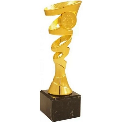 ProZona Sportovní trofej design spirály mramorový podstavec zlatá 20 cm