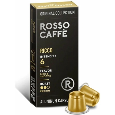 ROSSO CAFFE Ricco intenzita 6 Nespresso kompatibilní 10 ks