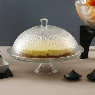 FINE DINE Tanier s vekom 320 mm, transparentný Aura