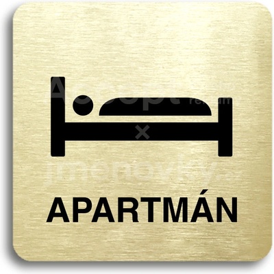ACCEPT Piktogram apartmán II - zlatá tabulka - černý tisk bez rámečku