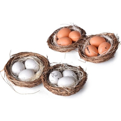 Kraslice plastové 6ks 60mm v krabičce mix, bílá, oranžová – Zboží Dáma