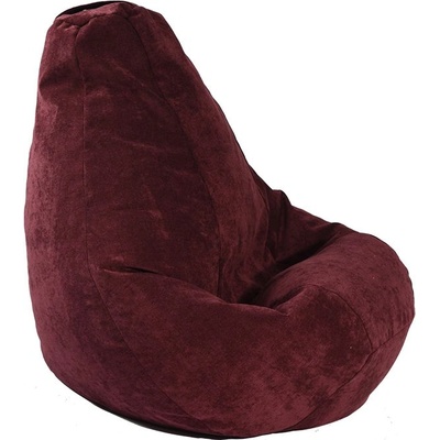 PUFRELAX Пуф, круша, 220л. , Nirvana Hobbit - Velvet Marsala , Перящ се калъф, Пълнеж от полистиролни перли, Гама Premium (PUF-G-NH-PT-VMS)