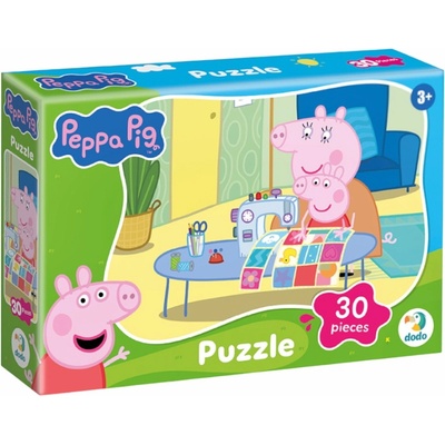 dodo Детски пъзел DoDo от 30 части - Прасенцето Пепа се учи да шие (200675)