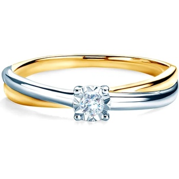 Image 1 of SAVICKI Годежен пръстен Solitaire: два цвята злато. диамант