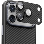 Benks Предпазни стъклени лещи с цяла кевларна плочка за камерата на iPhone 17 Pro Max - Benks ArmorWarrior Aramid Lens Protector Tempered Glass 600D (карбон) (BK70)
