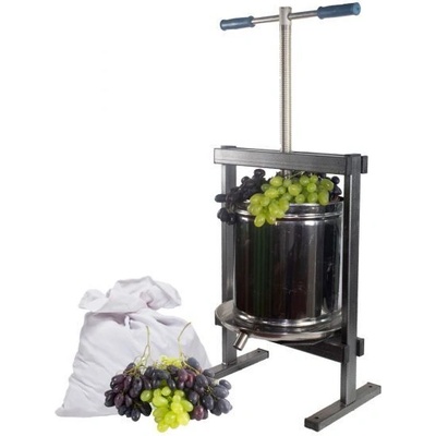 ELEFANT Ръчна Преса за грозде Vilen Inox, 15 L, двойна вана (4949)