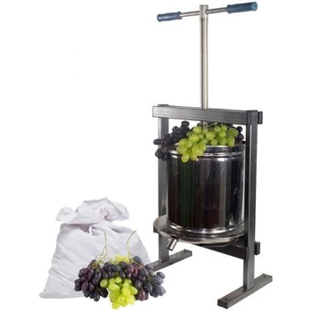 ELEFANT Ръчна Преса за грозде Vilen Inox, 15 L, двойна вана (4949)