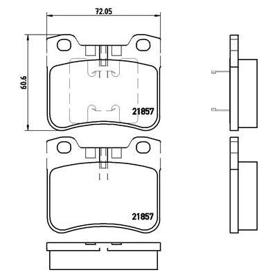 Sada brzdových platničiek kotúčovej brzdy BREMBO P 61 059