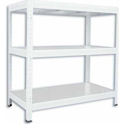 Biedrax Kovový regál 50 x 120 x 90 cm, biely - 3 police pozink