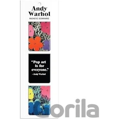 Andy Warhol Flowers Magnetic Bookmarks - Galison