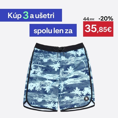 Olaian Chlapčenské boardové šortky 500 View modré