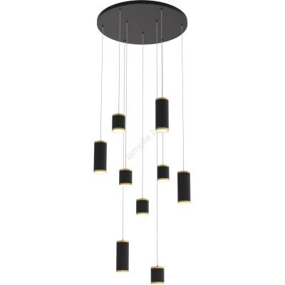 WOFI 5003-904 - LED Димируем пендел TOULOUSE LED/57W/230V черен/златист (W3958)