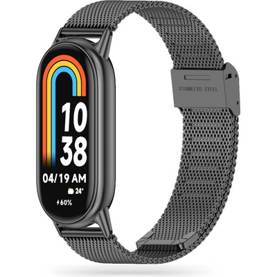 Стоманена верижка за смарт часовник Xiaomi Smart Band 8 / 9 / NFC от Tech-Protect MilaneseBand - Черна (9490713935156)