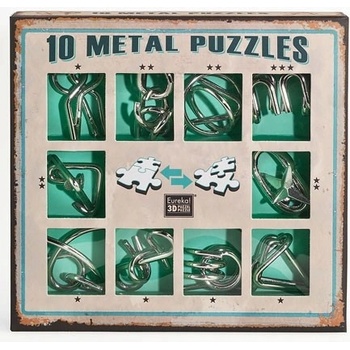 EUREKA Sada 10 kovových hlavolamů zelená