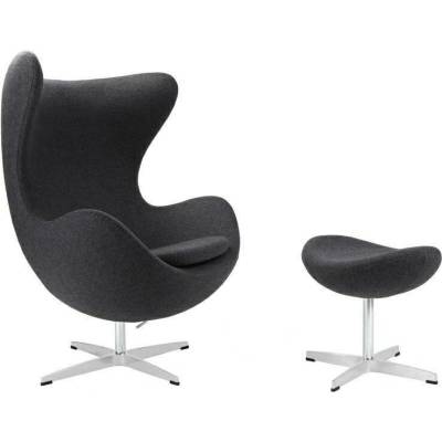 D2.Design Egg kašmír s podnožkou tmavě šedý