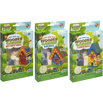 Ditipo Kreatívna sada pre deti Drevený domček kvetinový