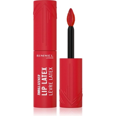 Rimmel Thrill Seeker Lip Latex течно червило цвят 400 Rimmel Red 6ml