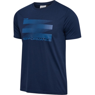 Hummel Pulse Graphic S/S T-Shirt modré