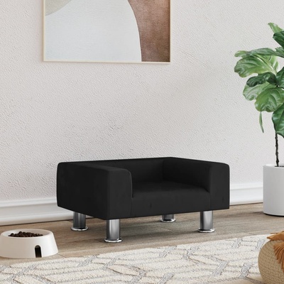 vidaXL Кучешко легло черно 50x40x26, 5 см кадифе (171929)