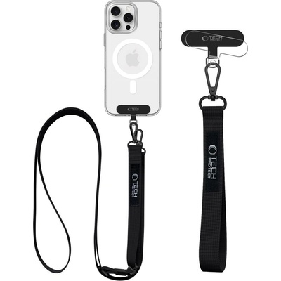 Šňůrka na krk Tech-Protect C6S Crossbody popruh na mobil 2v1 černý – Zboží Dáma