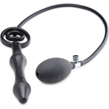 Master Series Devils Rattle Inflatable Silicone Anal Plug with Cock and Ball Ring