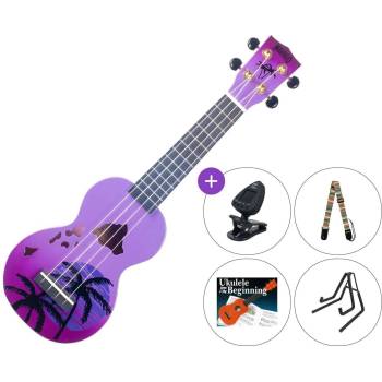 Mahalo Hawaii SET Hawaii Purple Burst Сопрано укулеле (MD1HA-PPB-SET)