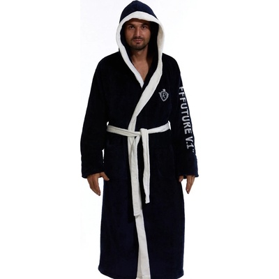 modro bílý župan pro muže huňatý s kapucí 1Z1334 modrá – Zboží Dáma