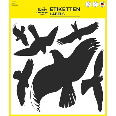 Avery Zweckform 4485 Samolepící siluety dravců 6 ks černá fólie