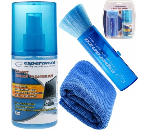 Esperanza ES112 čistící sada na LCD TFT čistící gel hadřík antistatický kartáč 200 ml (ARCESPCZY0001)
