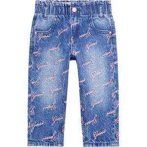 Guess Детски дънки Guess - С цветен надпис, сини, 18 м (20254-K5BA09-D45E0-FLLY-18M) - ozone