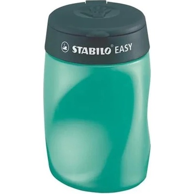STABILO Strúhadlo, trojdierkové, so zásobníkom, pre pravákov, STABILO "Easy", olejové zelené