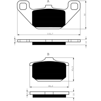 Zadní brzdové destičky Goldfren Kawasaki VN 1500 Classic Tourer (FI) 1998-2004 směs S3 – Sleviste.cz