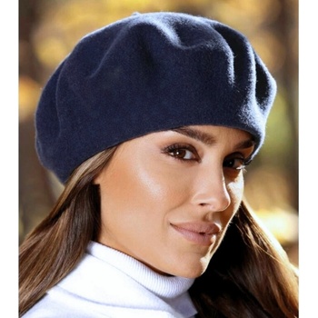 Tonak Tmavě modrý baret FLORA WOOLMARK W-baret/161