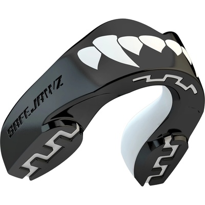 SAFEJAWZ Extro Series Black Fangz Sports Mouthguard - Black/White