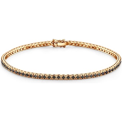 SAVICKI Тенис гривна Luminy 1, 9 мм: злато, черни диаманти