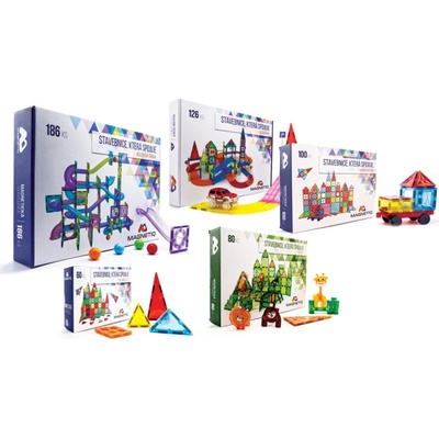 MagnetiQ Magnetická stavebnice 322884 Jumpo Pack XXL 552 ks